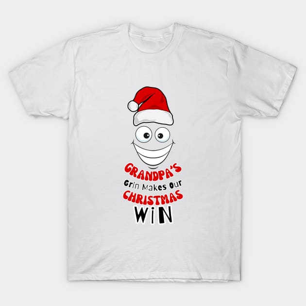 Grandpa's Christmas Grin T-Shirt by DaShirtXpert